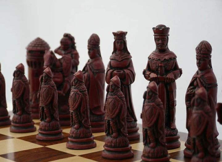 Camelot Themed Chess Pieces - Berkeley's Heritage Chessmen - Chess'n'Boards