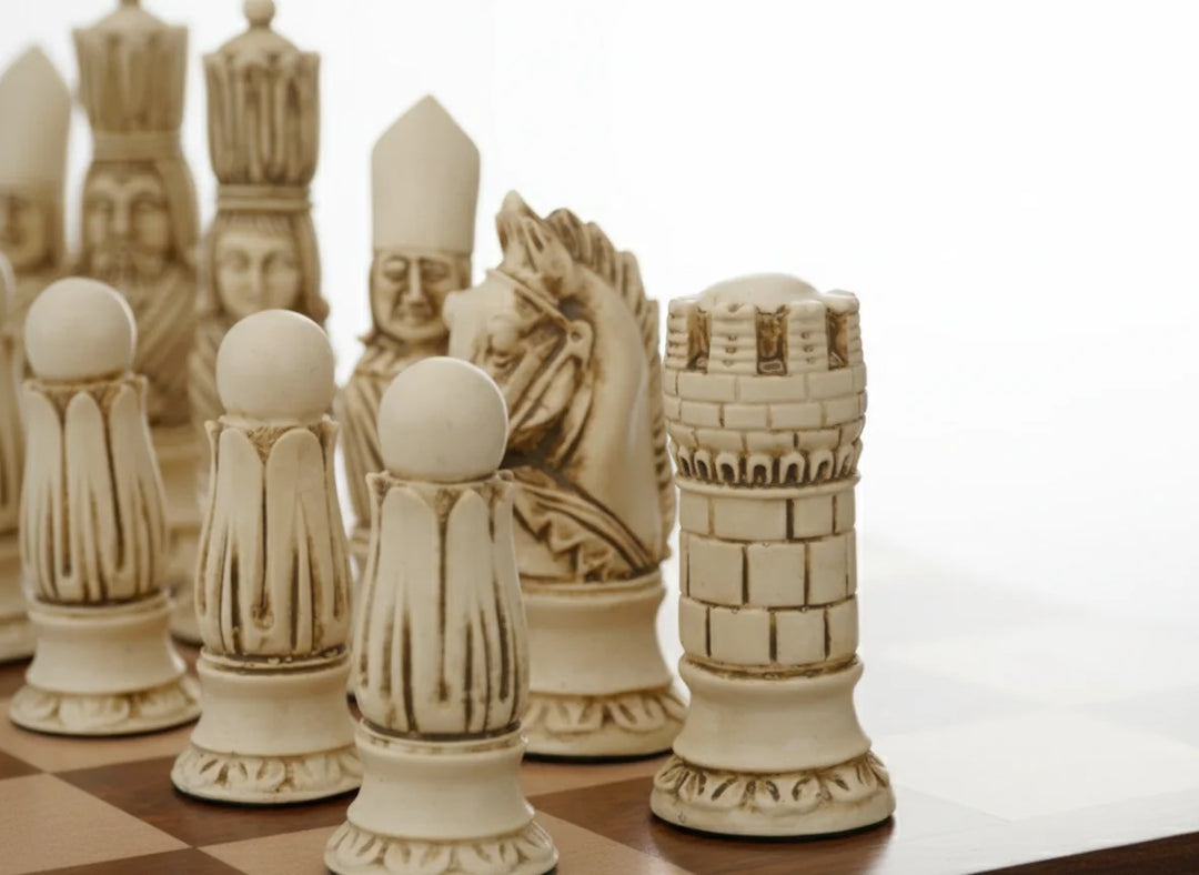 Victorian Chess Pieces- Berkeley's Themed Chessmen- Cardinal Red - Chess'n'Boards