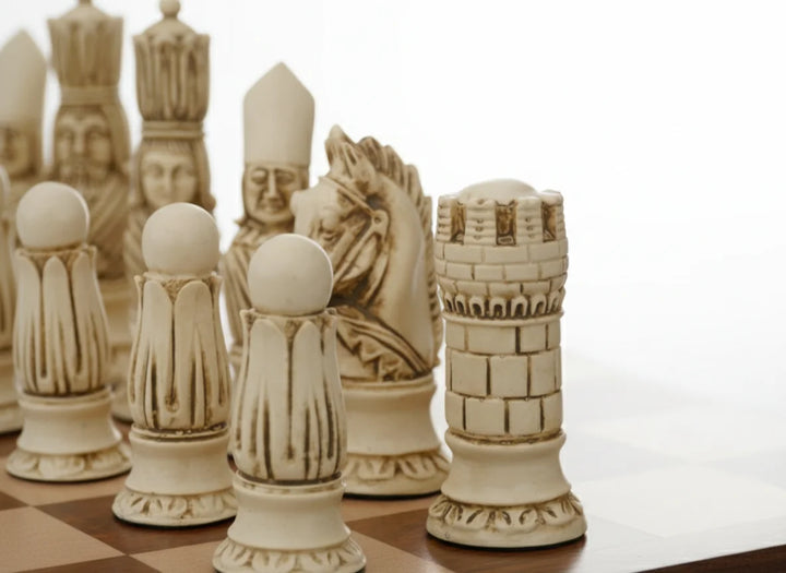 Victorian Chess Pieces- Berkeley's Themed Chessmen- Cardinal Red - Chess'n'Boards