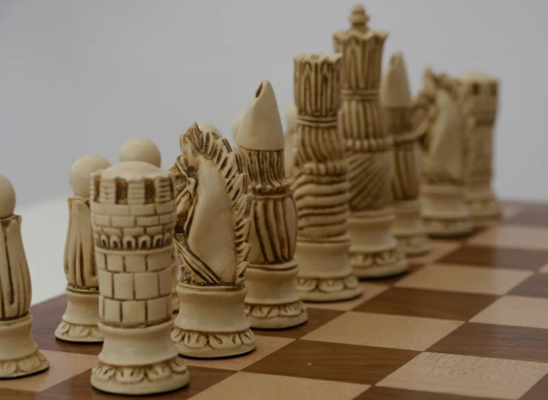 Victorian Chess Pieces- Berkeley's Themed Chessmen- Cardinal Red - Chess'n'Boards