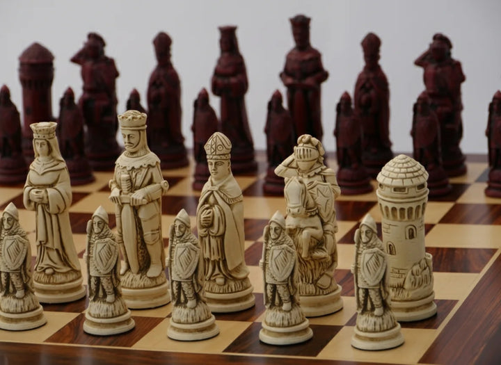 Camelot Themed Chess Pieces - Berkeley's Heritage Chessmen - Chess'n'Boards