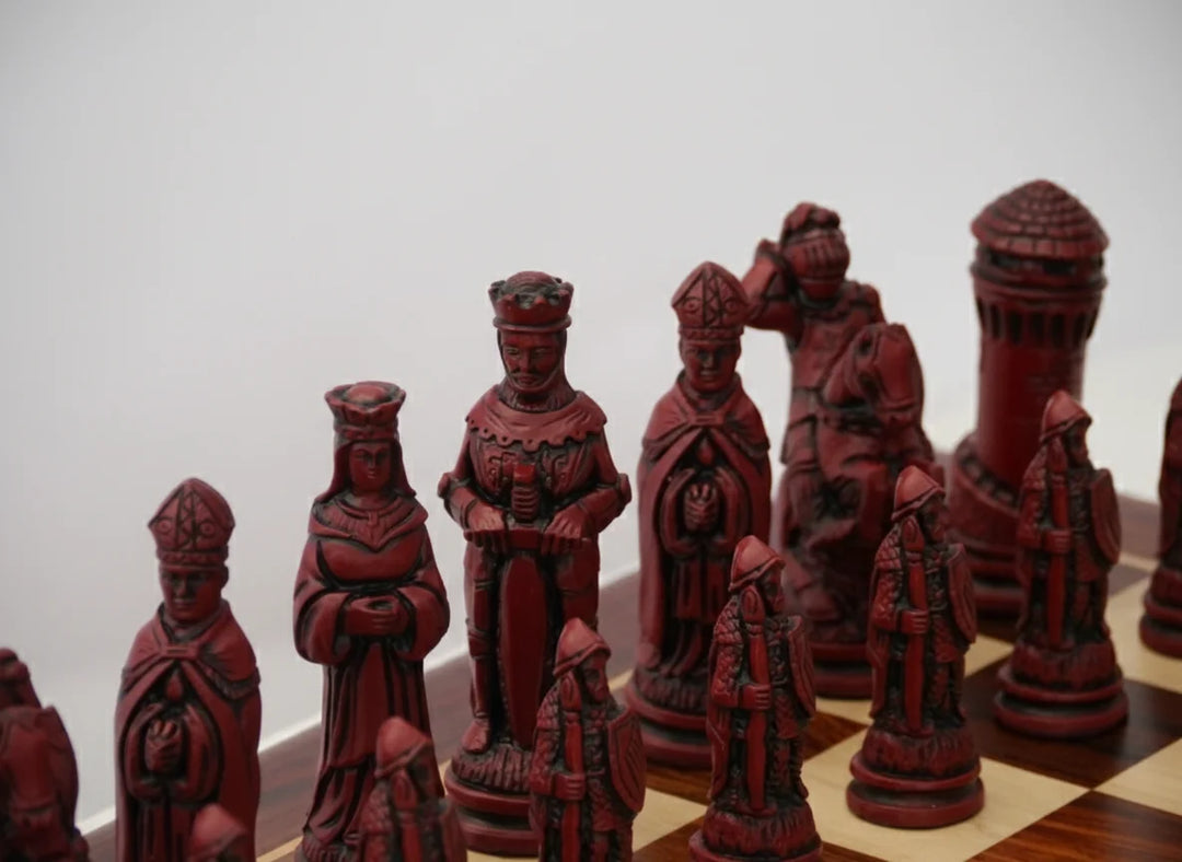 Camelot Themed Chess Pieces - Berkeley's Heritage Chessmen - Chess'n'Boards