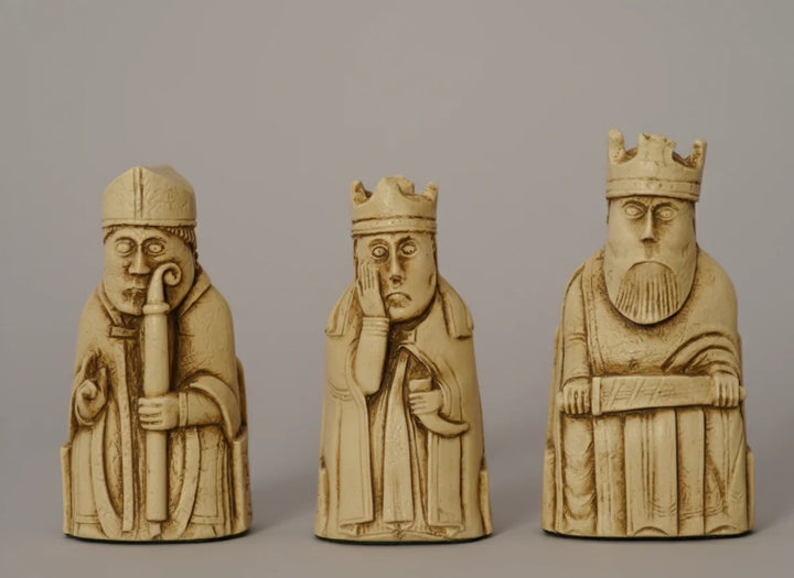 Isle of Lewis Chess Pieces by Barkeley - Cardinal Red - Chess'n'Boards