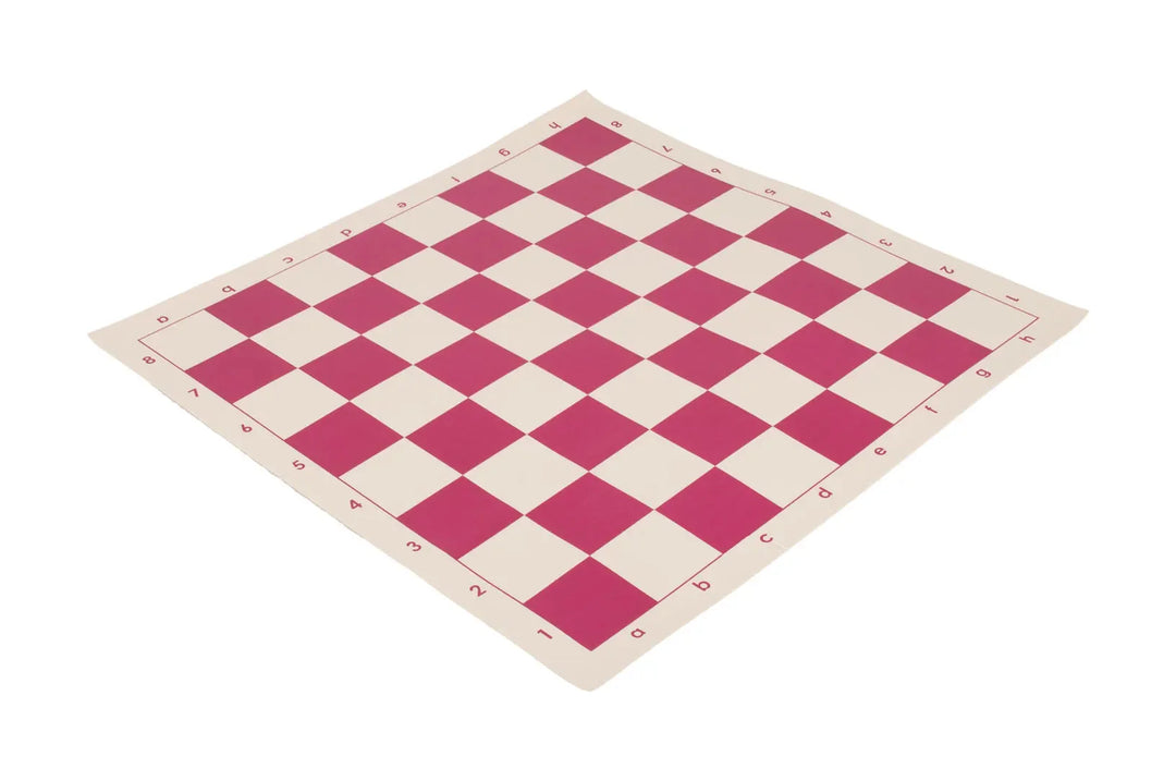 Vinyl Rollup Chess Board Fuchsia & Buff