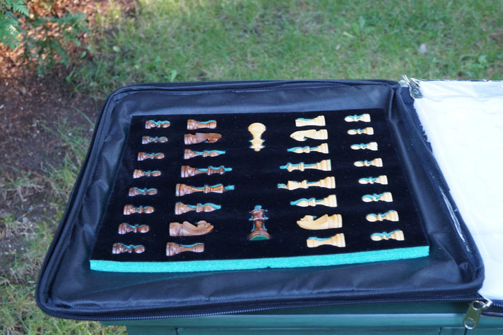 Magnetic Flat Travel Chess set with Leatherette Case