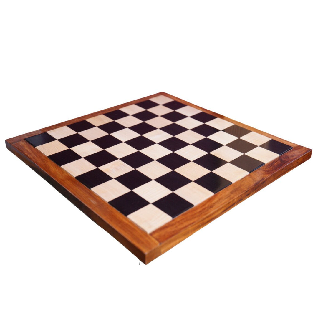 End Grain Finish, 16 Inch Chess Board | Flat Felted Chess Board