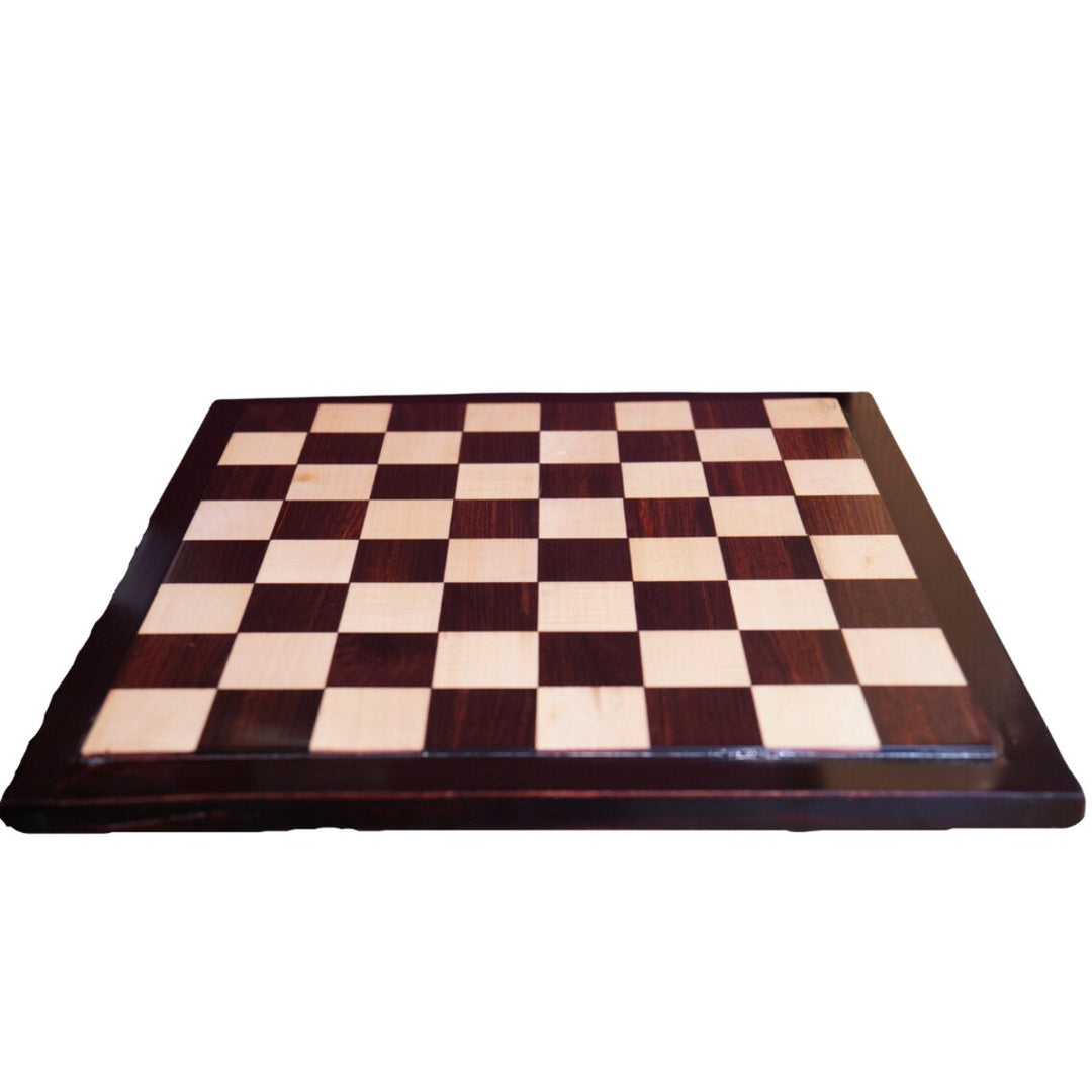 End Grain Finish, 16" Chess Board |Flat Felted Chess Board