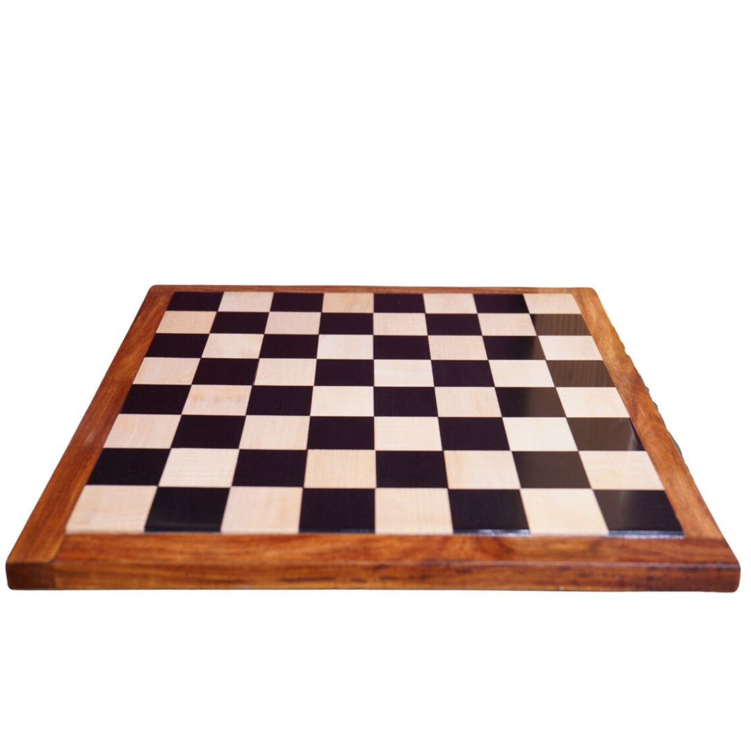 End Grain Finish, 16" Chess Board |Flat Felted Chess Board