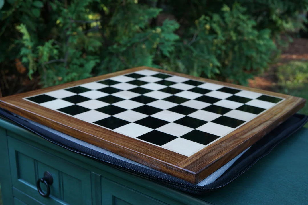 Magnetic Flat Travel Chess set with Leatherette Case