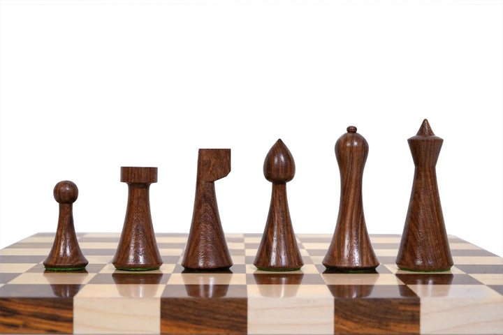 Chess Set | Modern Hermann Ohme Chess Pieces with Walnut Chessboard