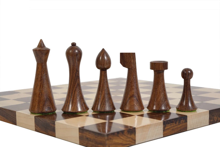 Chess Set | Modern Hermann Ohme Chess Pieces with Walnut Chessboard