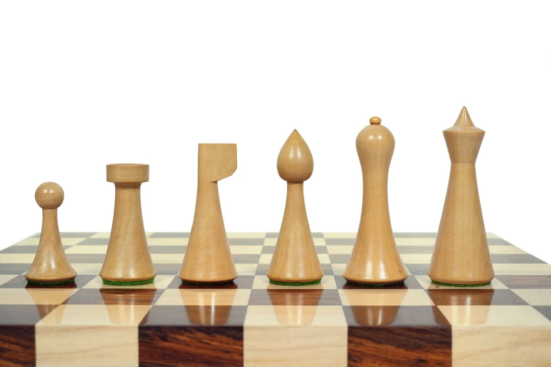 Chess Set | Modern Hermann Ohme Chess Pieces with Walnut Chessboard