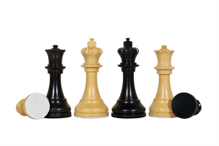 FIDE World Championship Chess Set: Ebonized Boxwood, 3.75" King, Extra Queens