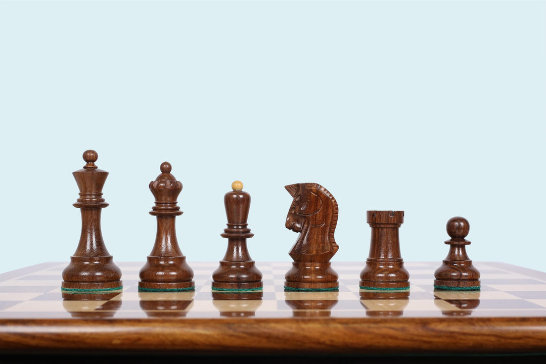 Dubrovnik Staunton Chess Pieces: Sheesham wood &amp; Boxwood, 3.6" King