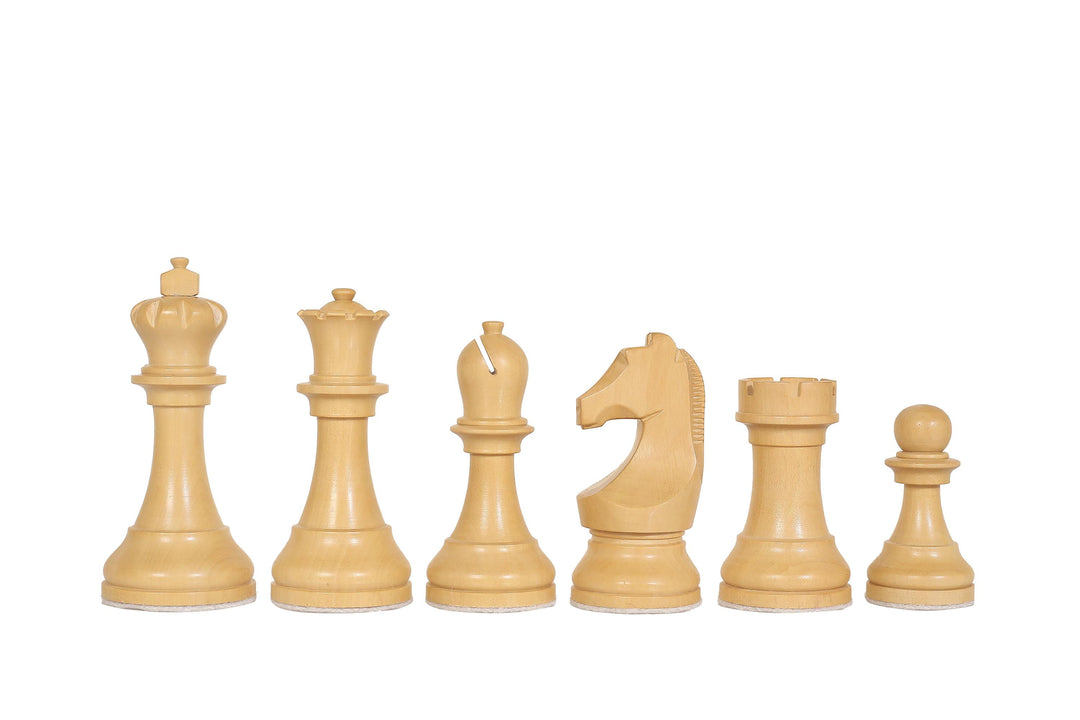 FIDE World Championship Chess Set: Ebonized Boxwood, 3.75" King, Extra Queens