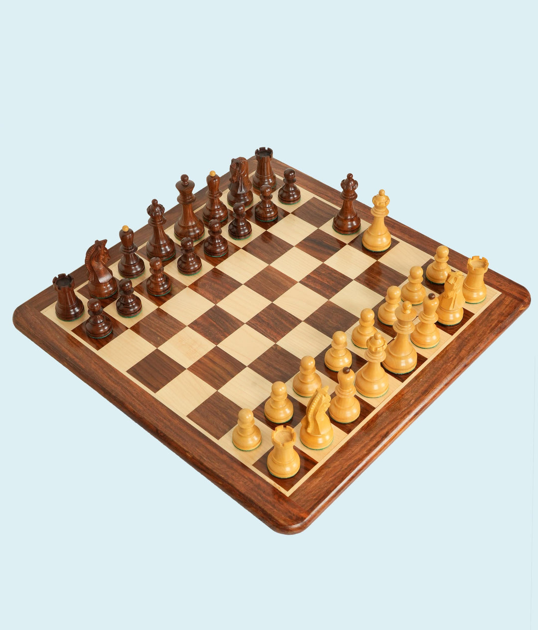 Dubrovnik Staunton Chess Pieces: Sheesham wood &amp; Boxwood, 3.6" King