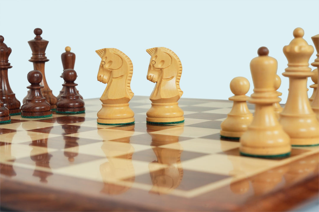 Dubrovnik Staunton Chess Pieces: Sheesham wood &amp; Boxwood, 3.6" King