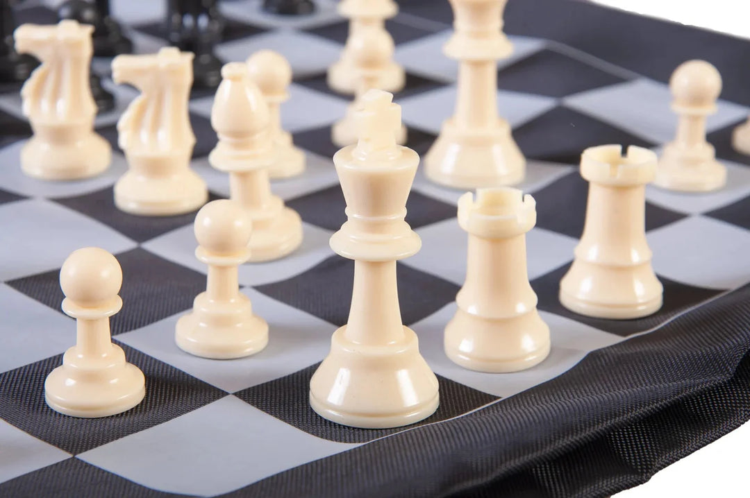Analysis Chess Pieces and Cinch Chess Board Bag Combo – Chess'n'Boards
