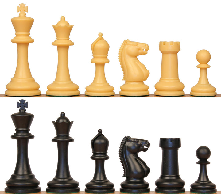 Master Series Plastic Chess Pieces Black and Off-White