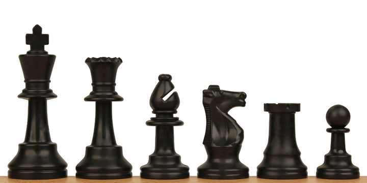 Analysis Size Standard Club Plastic Chess Pieces Black & Off white
