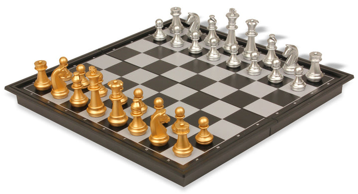 The Gold & Silver Folding Magnetic Travel Chess Set