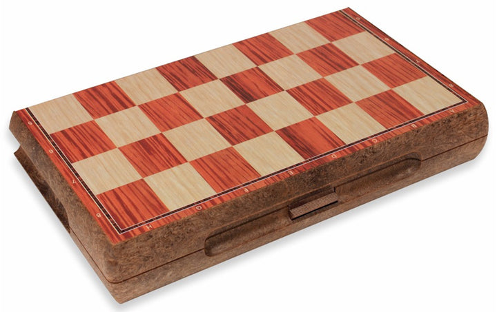 Rosewood Color Folding Magnetic Travel Chess Set
