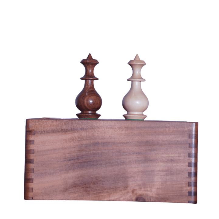 Tournament Chess Storage Box with Minimalist Series Rosewood Chess Pieces - Chess'n'Boards