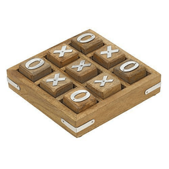 Tic Tak Toe Board Game 4.5 x 4.5" | Table Top Noughts and Crosses - Chess'n'Boards