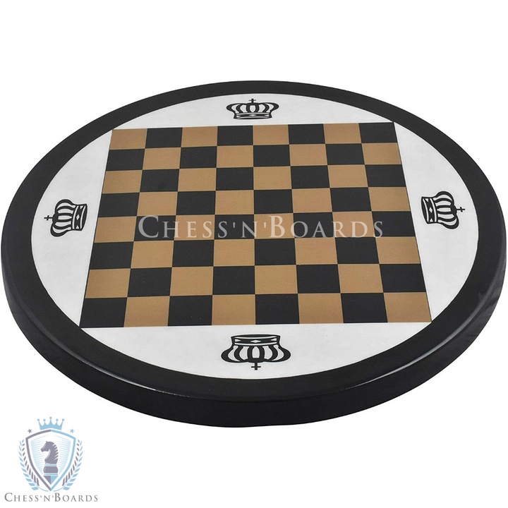 Brass Metal Luxury Chess Table Set- 21" Tall