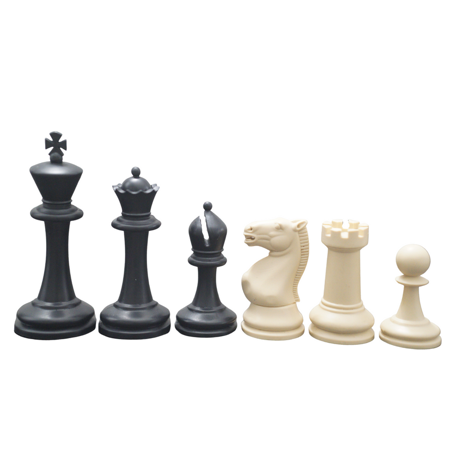 Master Series Triple Weighted Plastic Pieces- 3.75" King - Chess'n'Boards