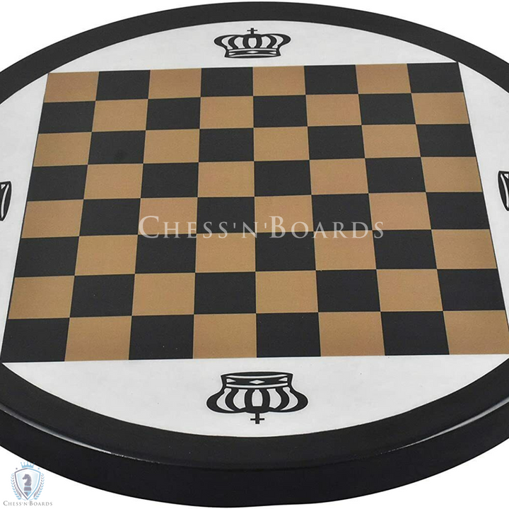 Collectibles Messing-Metall-Luxus-Schachfiguren-Brettspiel mit Tischset - 21" hoch