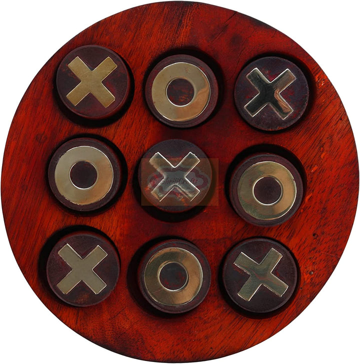 Wooden Noughts and Crosses / Tic Tac Toe / Tic Tak Toe / TIK Tak Toe Pedagogical Board / Brain Teaser Games for Kids - Chess'n'Boards