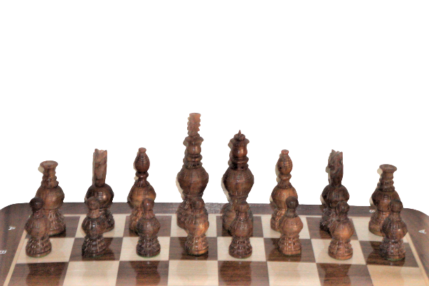 Hand carved Weighted Gigantic Globe Series Chess Pieces - Chess'n'Boards