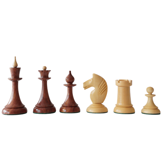 The 1950s Soviet (Russian) Latvian Reproduced Double Weighted Chess Pieces - Chess'n'Boards