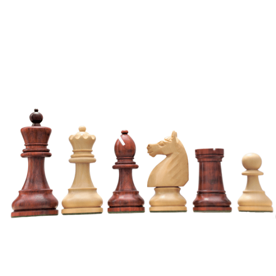 Reproduced 1920's German Collectors' Chess Pieces Only Staunton Set in Padaukwood - Chess'n'Boards