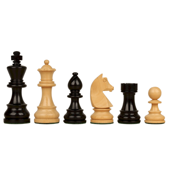 Handmade Wooden Staunton Style Tournament Series, German Knight Weighted 3.75" King Chess Pieces Only - Chess'n'Boards
