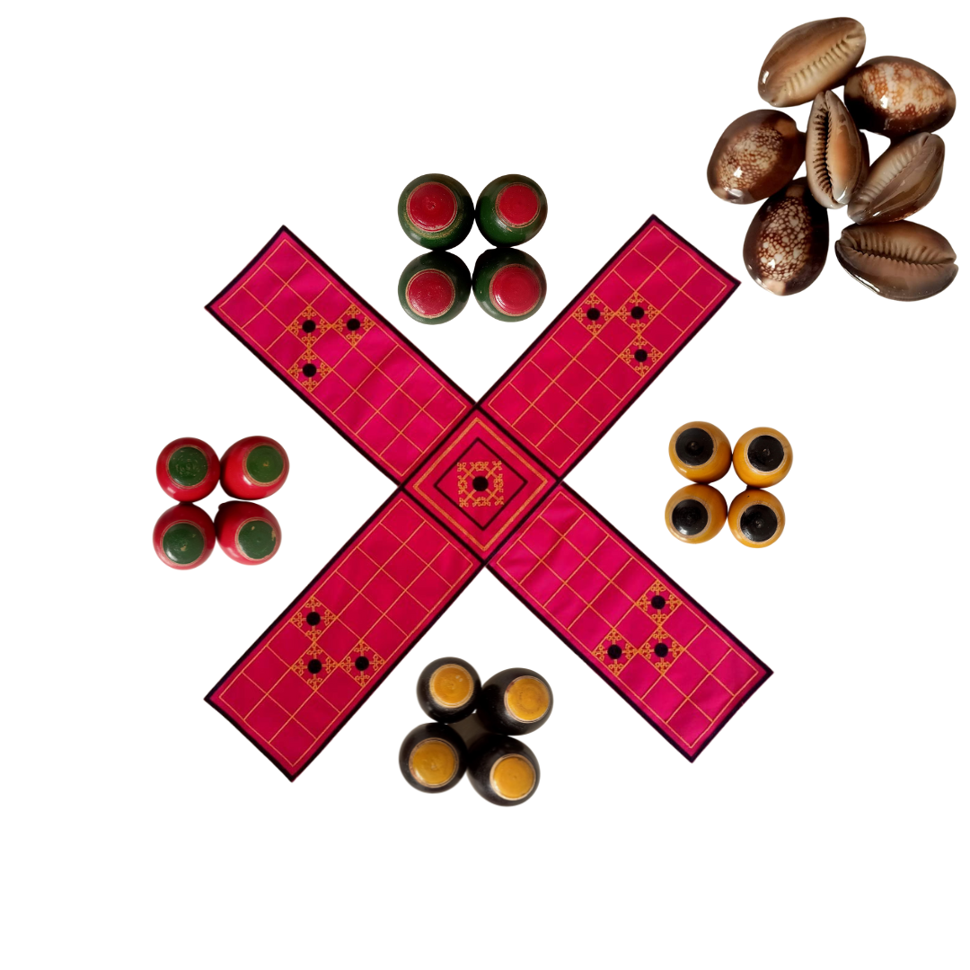 The Indian Ludo Game, Chausar Game Plays, Chausar Game, Chopat - Chess'n'Boards