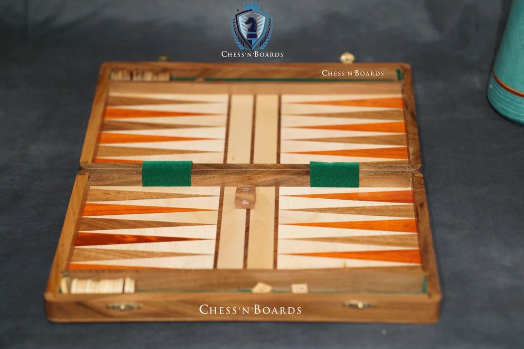 Solid Exotic Hardwood Backgammon Board - Chess'n'Boards