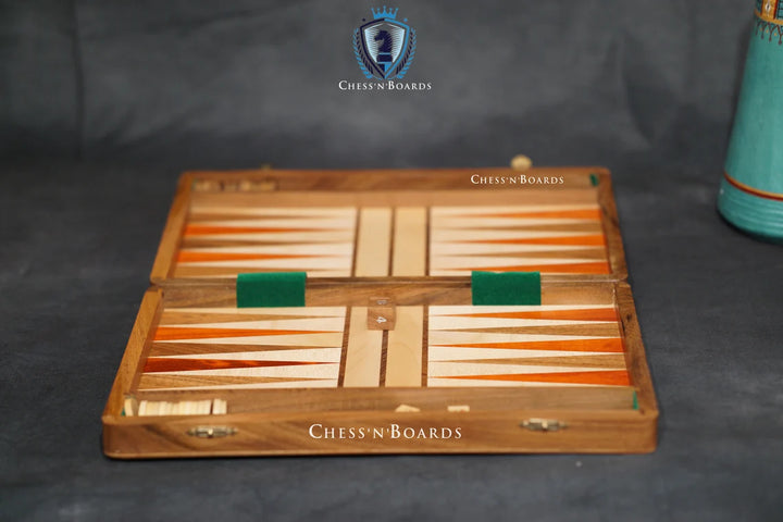 Solid Exotic Hardwood Backgammon Board - Chess'n'Boards