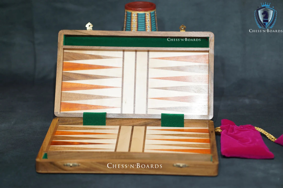 Solid Exotic Hardwood Backgammon Board - Chess'n'Boards