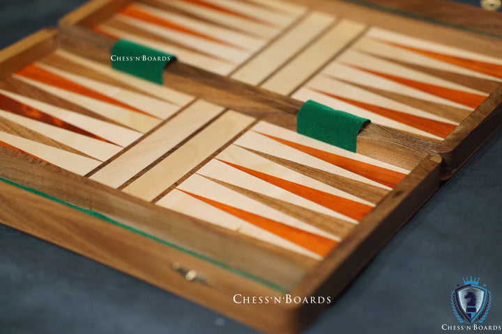 Solid Exotic Hardwood Backgammon Board - Chess'n'Boards