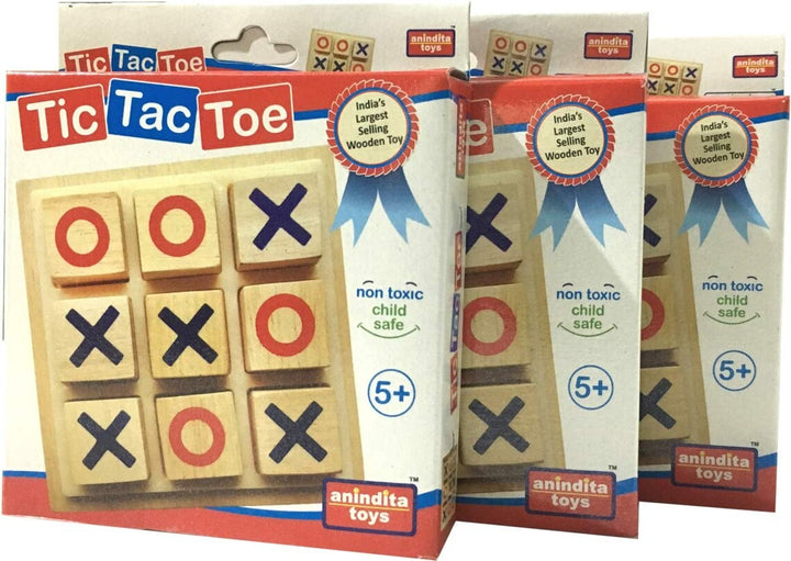 Set of 3 Tic Tak Toe Board Game 3.9 x 3.9" - Chess'n'Boards