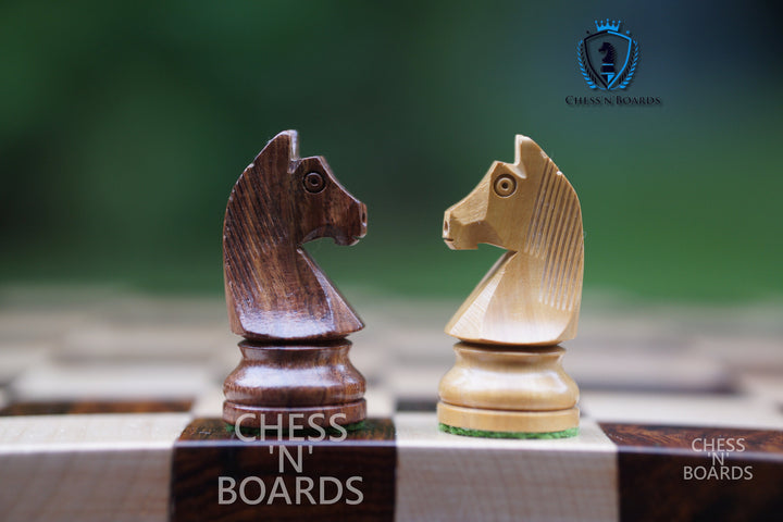 Staunton Style Tournament Series, German Knight Chess Pieces - Chess'n'Boards