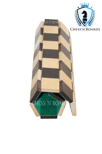 Roll-Up, Solid wood, Portable Ebonywod Chessboard - Chess'n'Boards