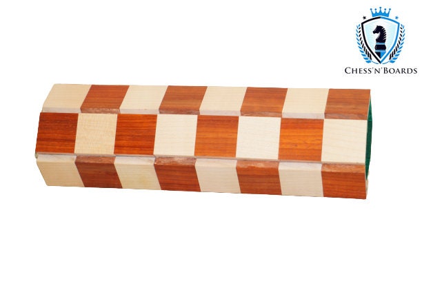 Roll-Up, Solid wood, African Padauk Wood Portable Chessboard - Chess'n'Boards