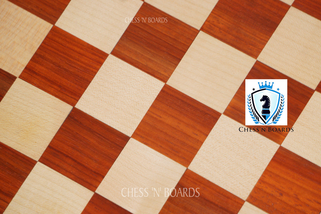 Roll-Up, Solid wood, African Padauk Wood Portable Chessboard - Chess'n'Boards