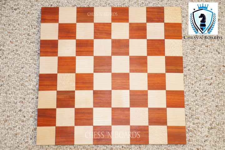 Roll-Up, Solid wood, African Padauk Wood Portable Chessboard - Chess'n'Boards