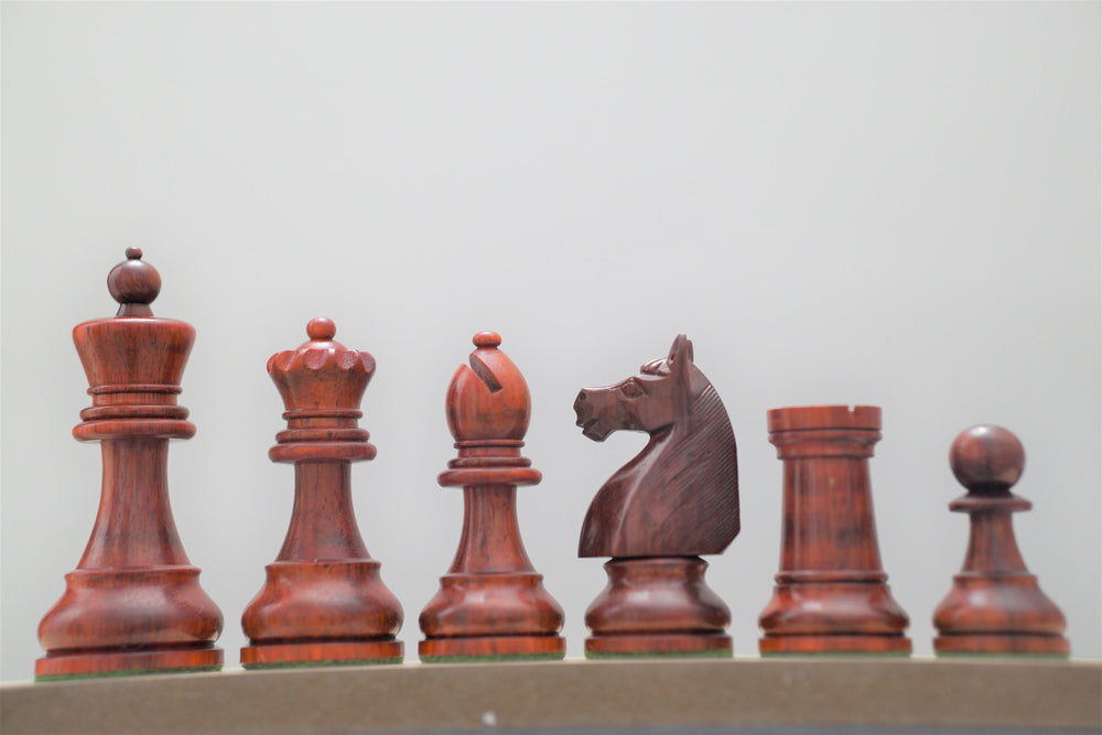 Reproduced 1920's German Collectors' Chess Pieces Only Staunton Set in Padaukwood - Chess'n'Boards