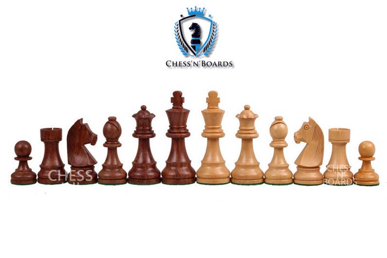 Staunton Style Tournament Series, German Knight Chess Pieces - Chess'n'Boards