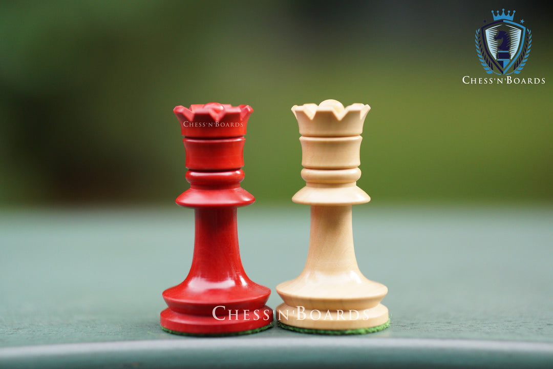 Reproduced Painted Romanian Hungarian National Tournament Chess Pieces - Chess'n'Boards